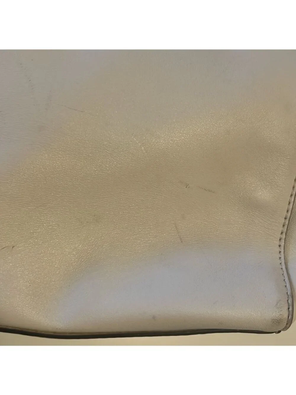 Kate Spade Ivory Leather Gold Hardware Large Tote Bag